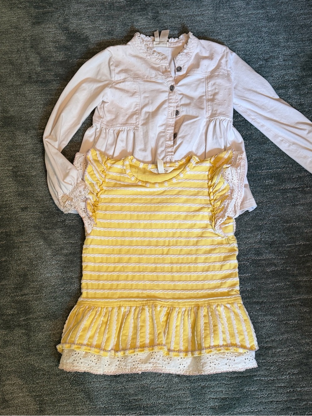 Matilda Jane Girls Sz 8 Jacket & Top Yellow White Cotton